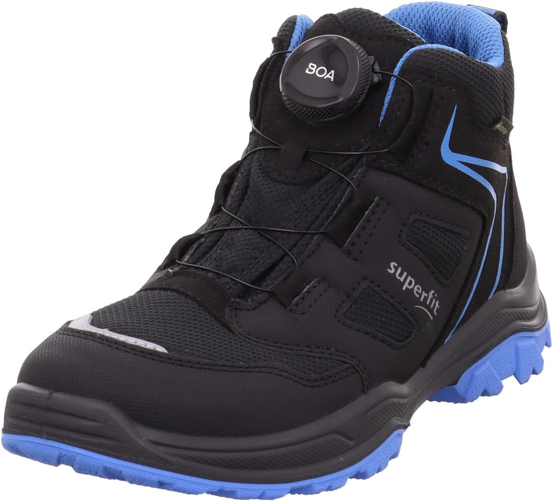 Superfit Jungen Jupiter Sneaker 31 EU Weit Schwarz Hellblau 0000, 31 EU Weit Schwarz Hellblau 0000