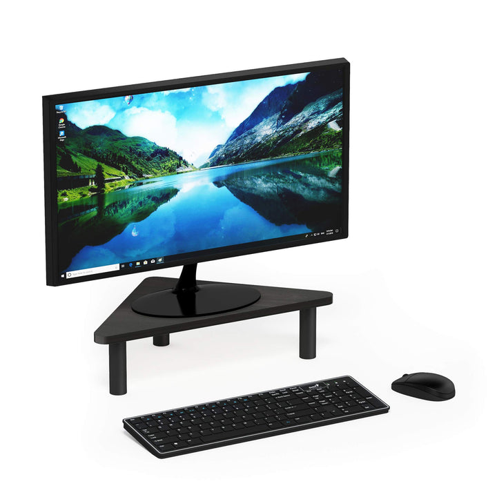 Furinno Turn-N-Tube Eckmonitor Riser Stand, Espresso/Schwarz, 49.8 (Breite) x 11.7 (Höhe) x 26.9 (Ti