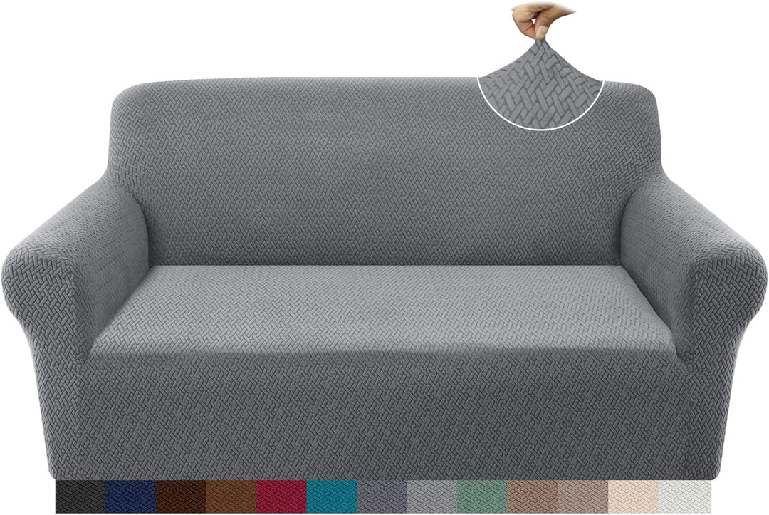 Granbest 2023 Neueste Jacquard Sofabezug 2 Sitzer Superweicher Rutschfester Stretch Couchbezug Vier