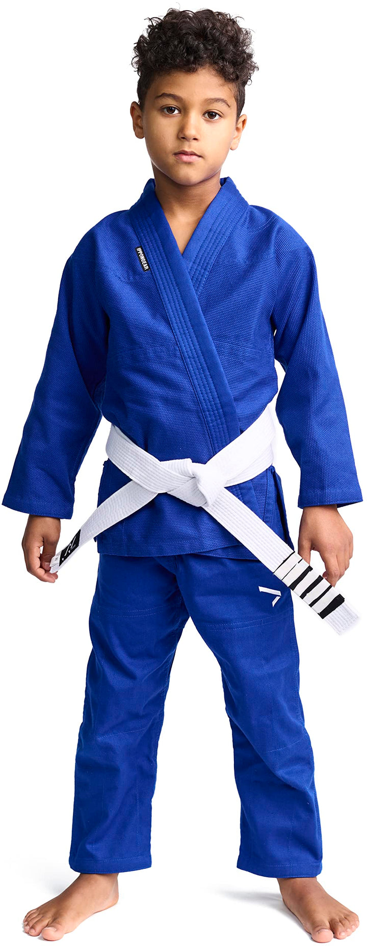 IPPONGEAR Brazilian Jiu Jitsu Kinder/Einsteiger Anzug inkl weissem Gürtel [Pearl-Weave Material I 35
