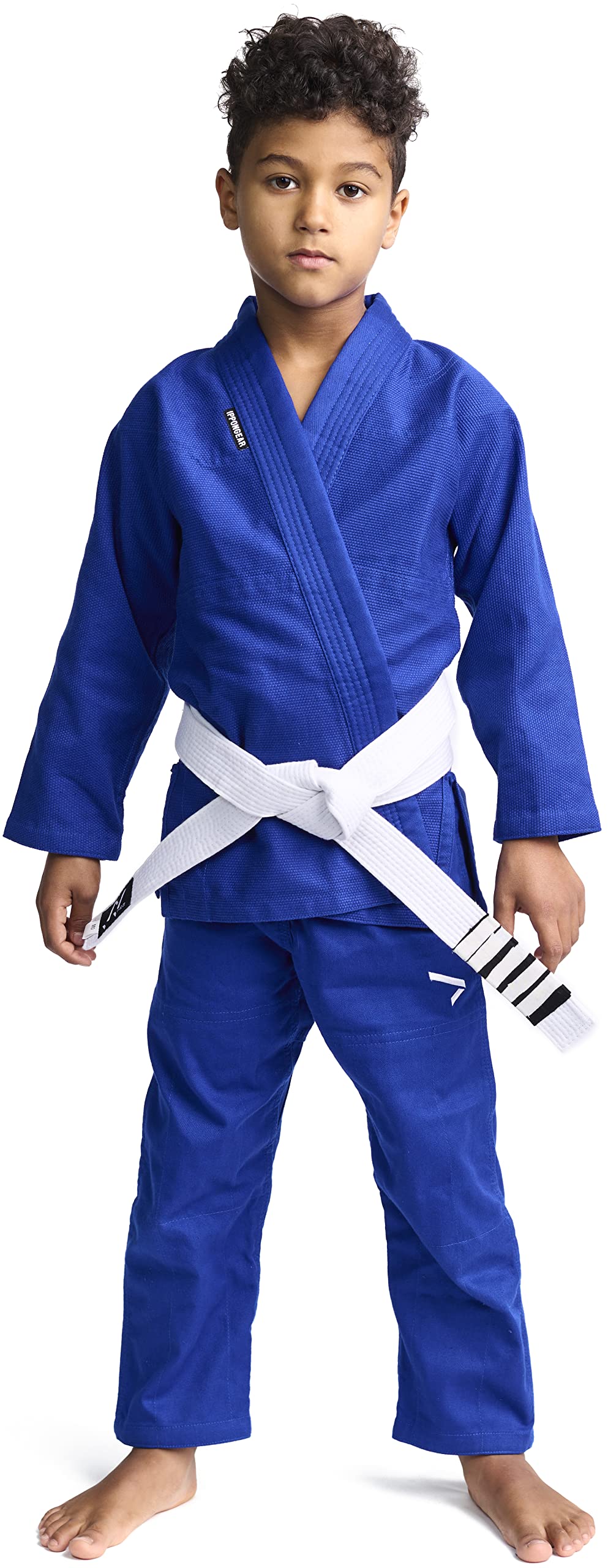 IPPONGEAR Brazilian Jiu Jitsu Kinder/Einsteiger Anzug inkl weissem Gürtel [Pearl-Weave Material I 35