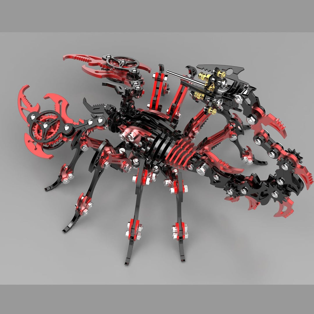 Bunte 3D Skorpion Metall Puzzles für Erwachsene, 3D Metall Modellbausatz, DIY Bauspielzeug 3D Fuchs