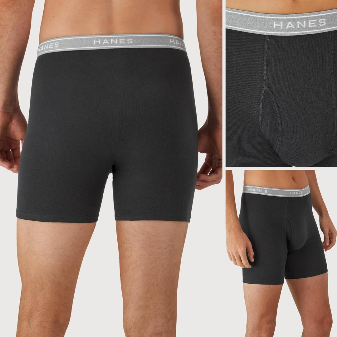 Hanes Herren Retroshorts (6er Pack) 3XL 6er-pack, Schwarz/Grau, 3XL 6er-pack, Schwarz/Grau