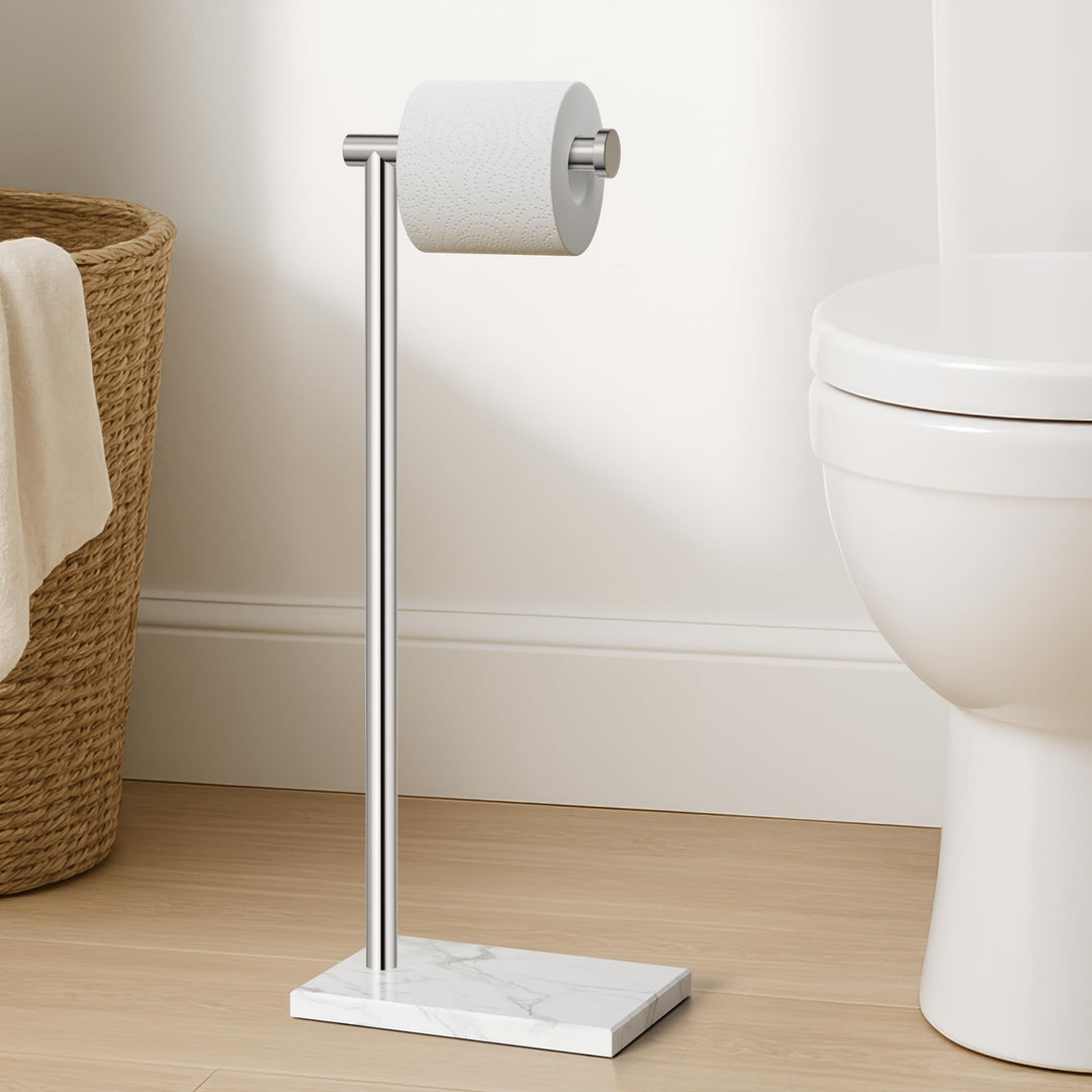 KES Freistehender Toilettenpapierhalter, Toilettenpapierhalter fürs Badezimmer, freistehend, robust,