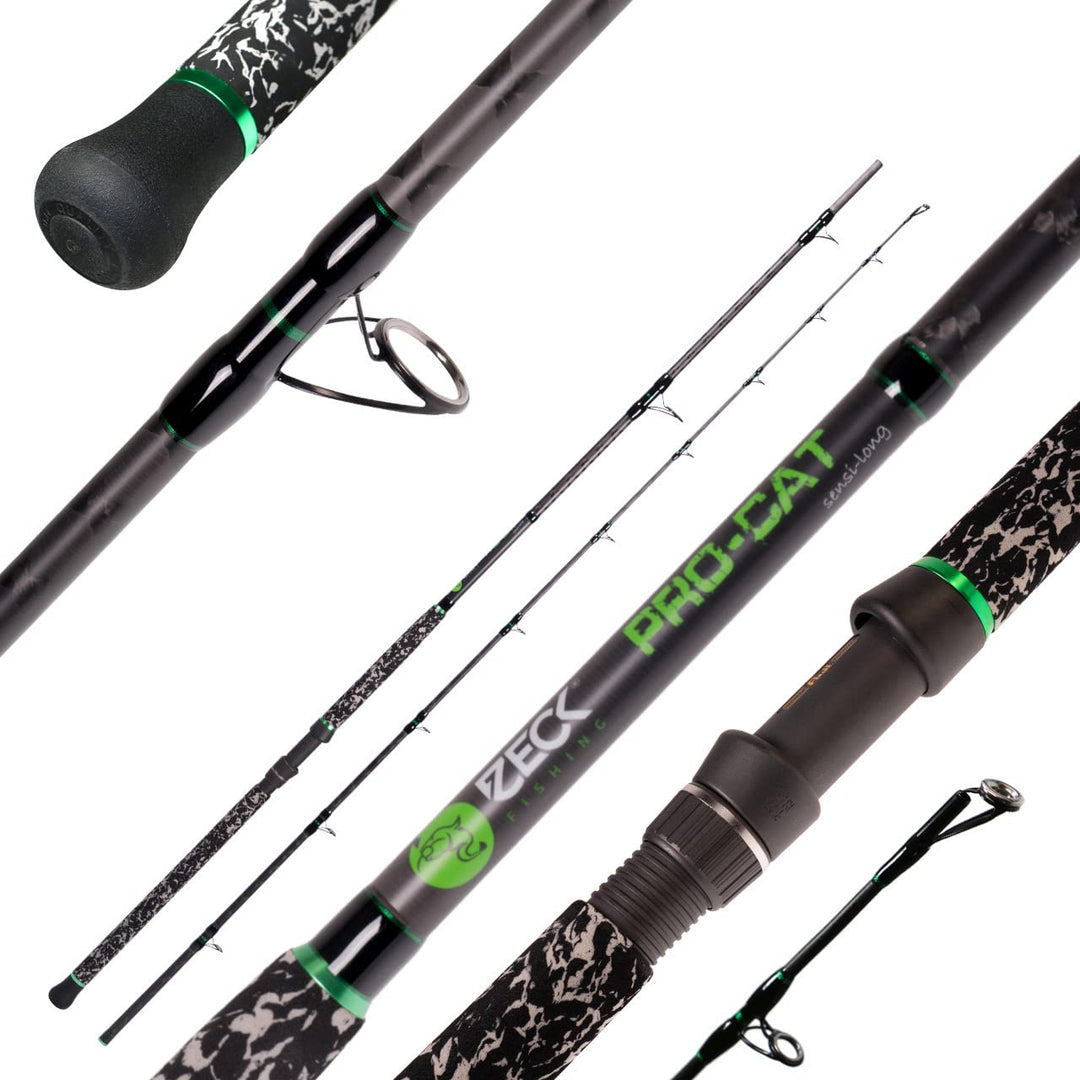 Zeck Pro Cat Sensi long 320cm 350g - Wallerrute zum Abspannen auf Welse, Welsrute zum Werfen von U-P