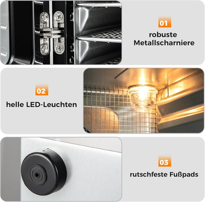 COSTWAY 600W Dörrautomat mit 7 Edelstahl-Schalen, Dörrgerät mit 24H Timer & 30-75℃ Temperatur,Trockn
