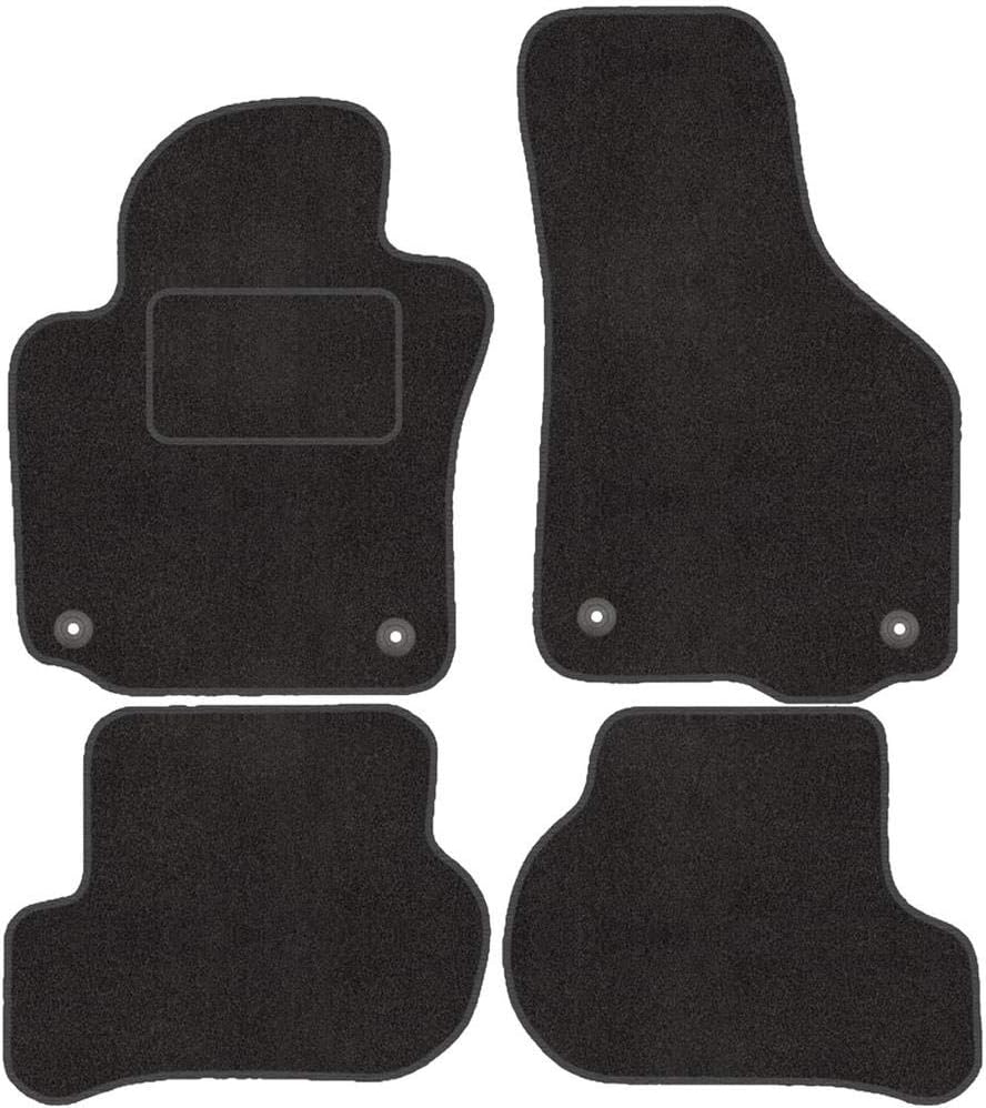 Fussmatten mit Clips 4er Set für Skoda Octavia 2 II 1Z 2004-2013 Velours Automatten Vorne, Hinten +