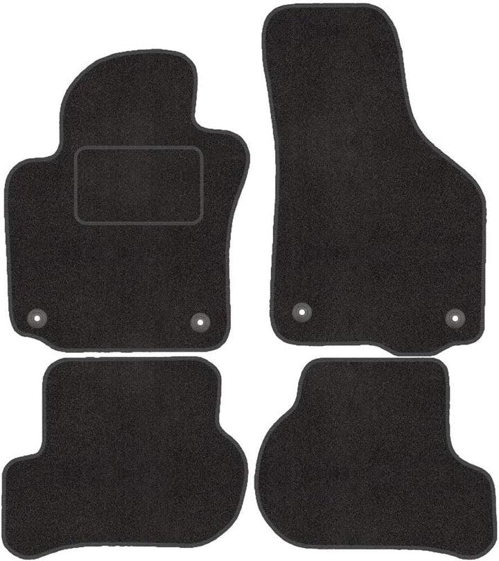 Fussmatten mit Clips 4er Set für Skoda Octavia 2 II 1Z 2004-2013 Velours Automatten Vorne, Hinten +