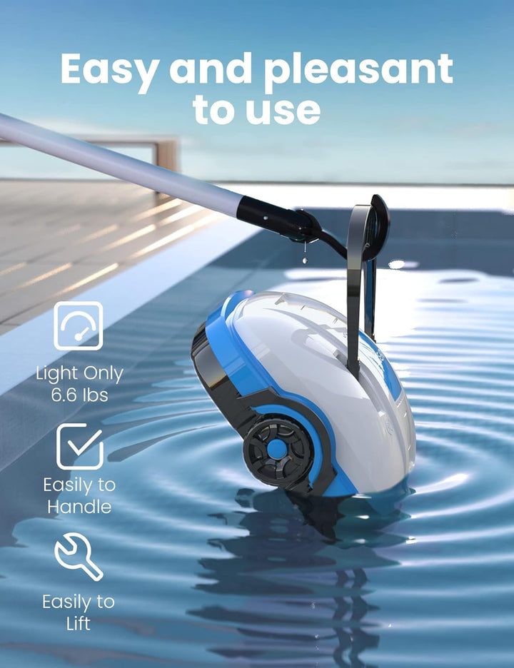 WYBOT Poolroboter Akku Kabellos Poolsauger Roboter mit Dual-Antriebsmotoren, Automatisches Parken Po