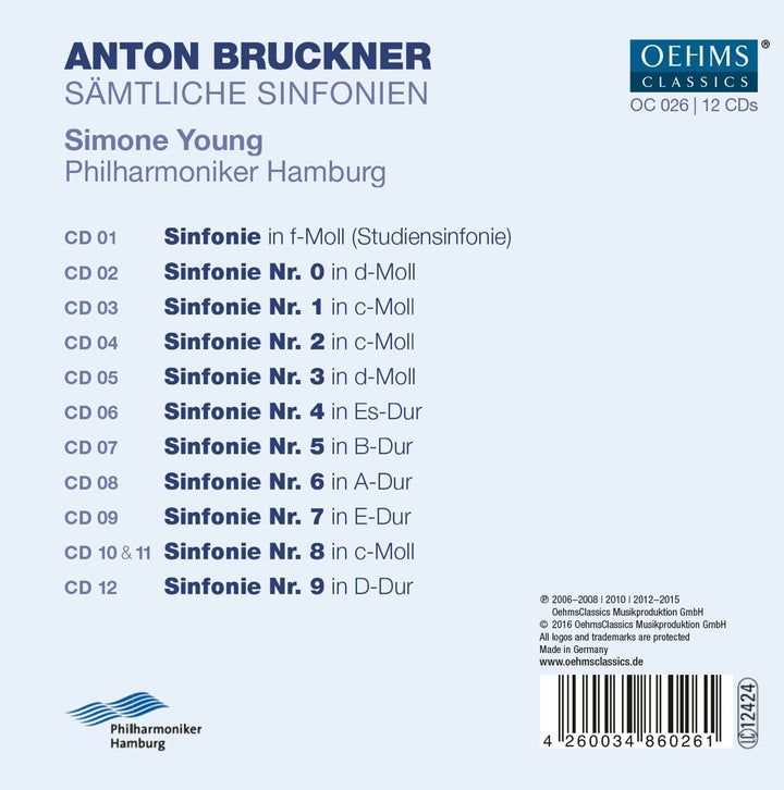 Bruckner: Sämtliche Sinfonien, Audio-CD