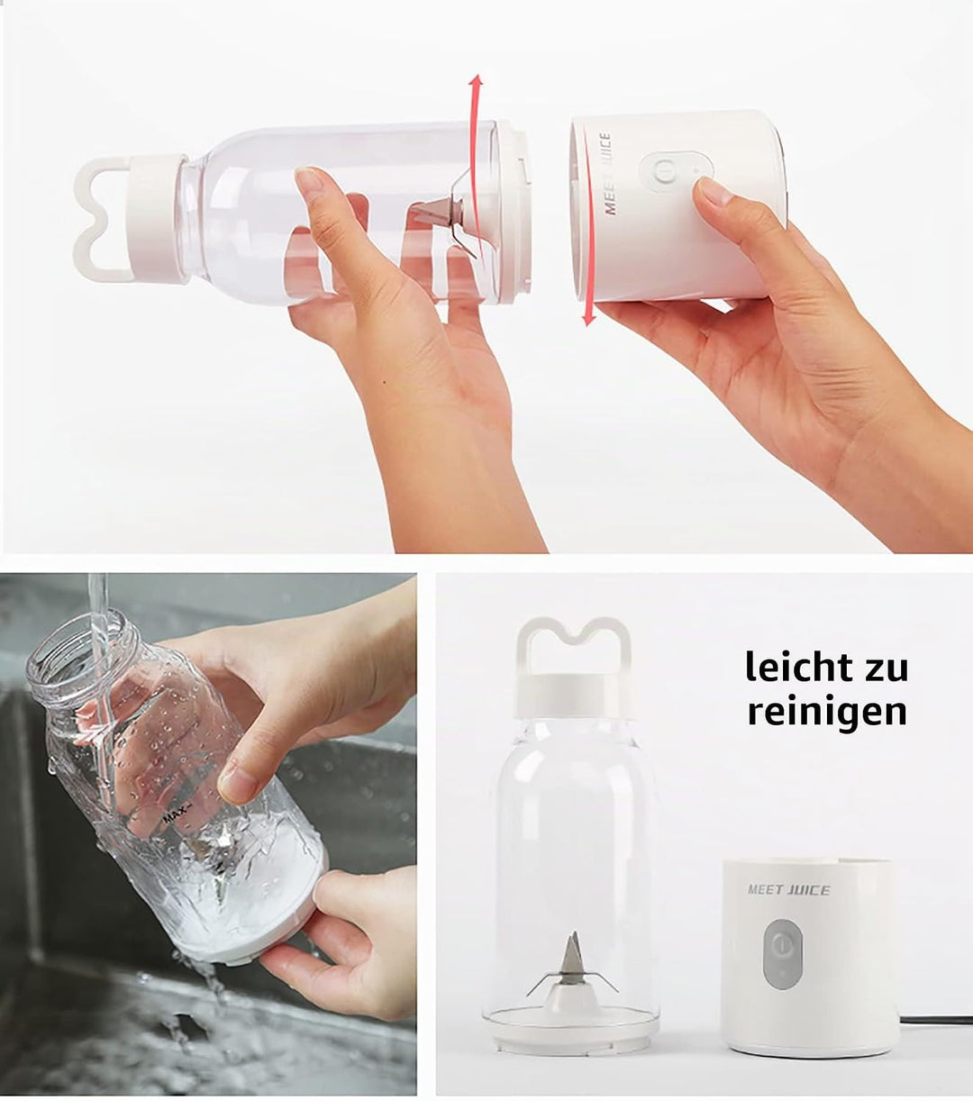 Elektrischer tragbarer Mixer Smoothie-Maker Multifunktionaler wiederaufladbarer USB-Mini-Mixer