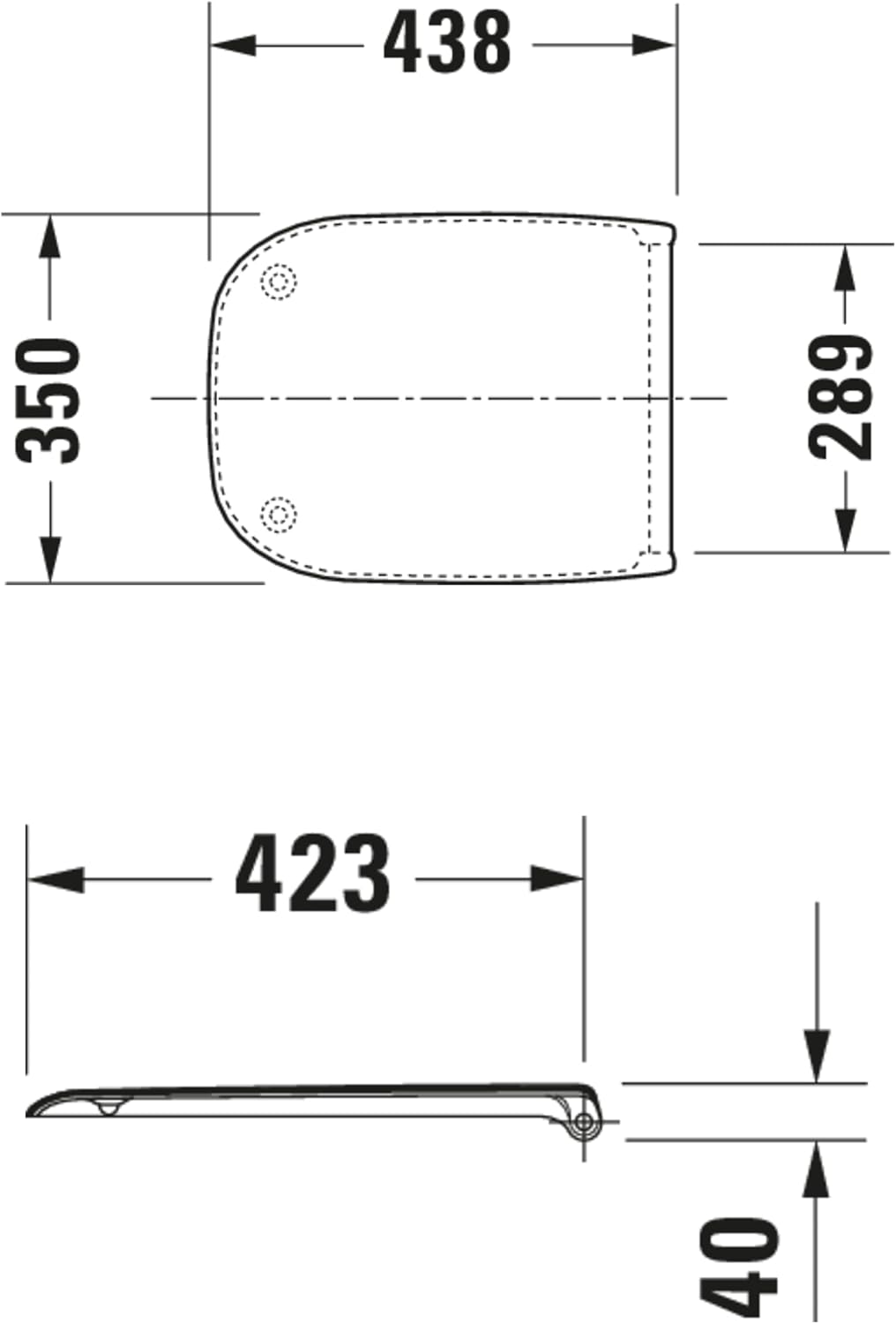 Set DURAVIT D-Code WC-Sitz mit Absenkautomatik SoftClose mit Absenkautomatik Single, mit Absenkautom