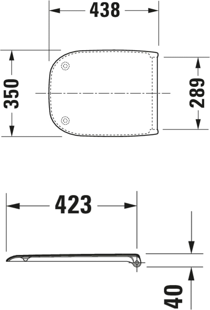 Set DURAVIT D-Code WC-Sitz mit Absenkautomatik SoftClose mit Absenkautomatik Single, mit Absenkautom