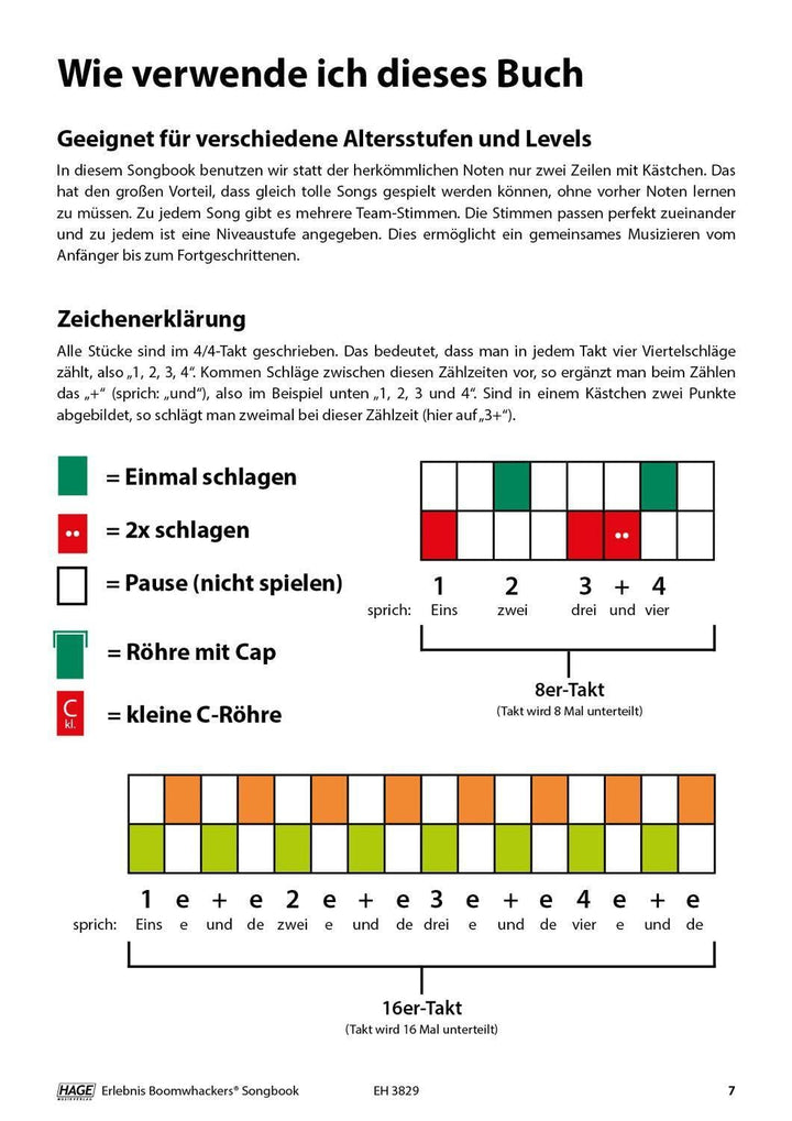 Erlebnis Boomwhackers® Songbook: 10 moderne Songs in verschiedenen Stilrichtungen. Ohne Vorkenntniss