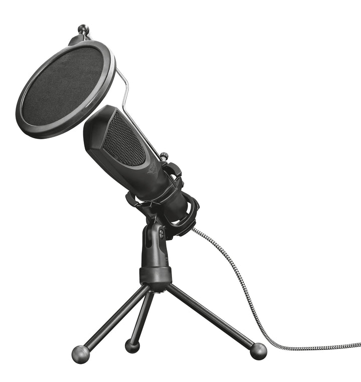 Trust Gaming GXT 232 Mantis USB Mikrofon mit Popfilter und Dreibeinstativ, Microphone für PC, Laptop