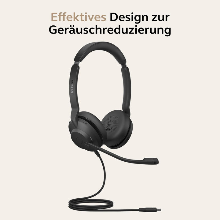 Jabra Evolve2 30 SE - Kabelgebundenes Stereo-Headset mit Geräuschunterdrückung und 2-Mikrofon-Techno