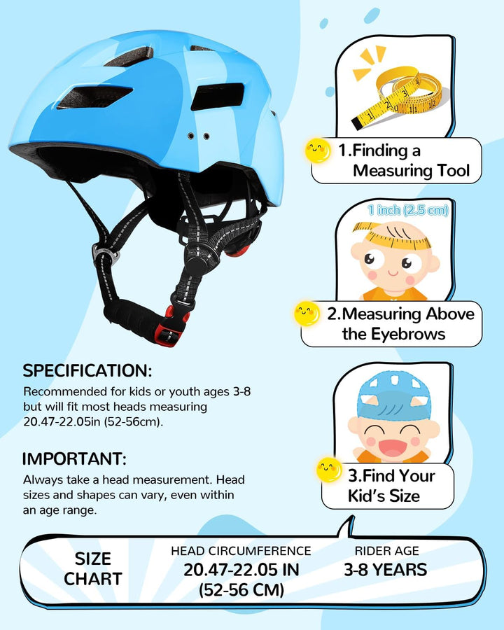 FUNWICT Kinder Fahrradhelm für Mädchen Jungen, Verstellbarer Kinderhelm Radhelm Skaterhelm Sporthelm