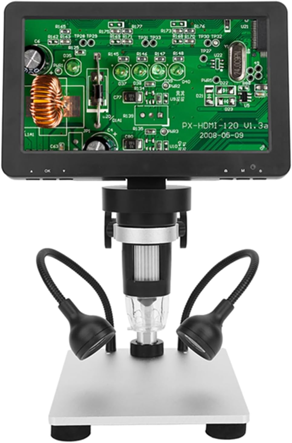 Lazmin 12MP Digitalmikroskop, 1200x industrielles elektrisches USB-Mikroskop mit 7-Zoll-HD-Grossbild