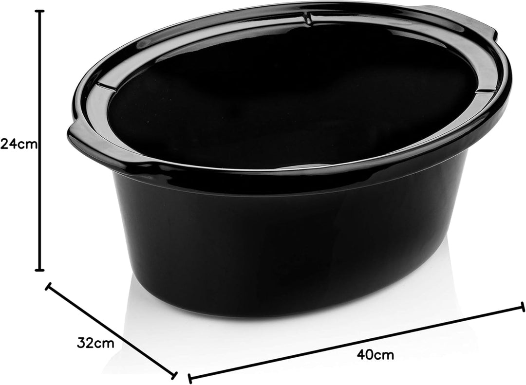 Westinghouse Slow Cooker 6,5 Liter - Schongarer Kochtopf aus Edelstahl, mit Warmhaltefunktion, Cool-