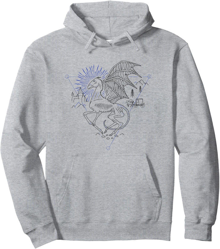 Harry Potter Thestral Line Art Pullover Hoodie