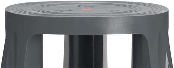 IVOL Stabiler Tritthocker - Elefantenfuss - Kunststoff - 41 cm Hohe - 150 kg Traglast (Dunkelgrau),