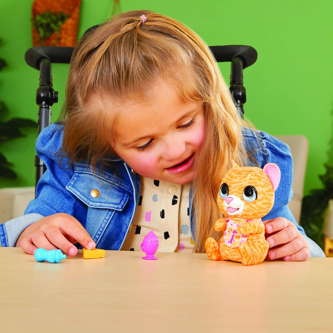 Hasbro furReal Newborns Kätzchen, Animatronik Plüschspielzeug mit Soundeffekten, interaktives Tierch