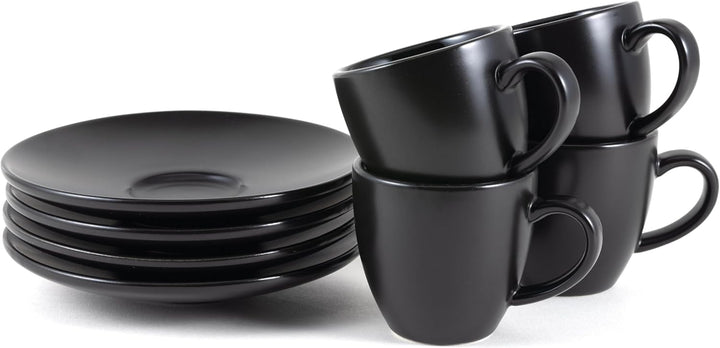 Hanseküche Espressotassen Set aus Steingut – Hochwertiges 4er Set, handgefertigt &amp; dickwandig, Stein