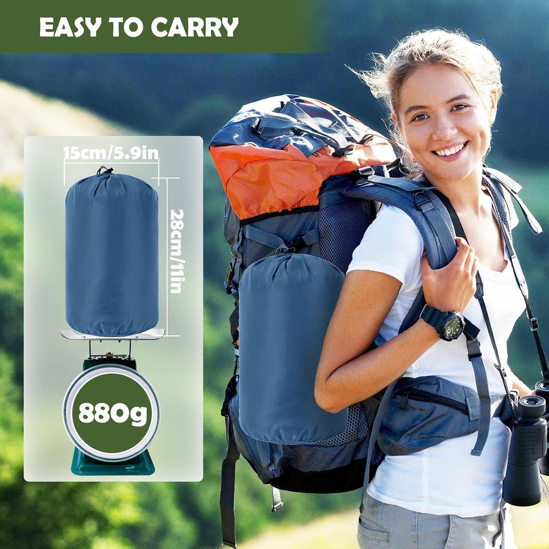 Isomatte Selbstaufblasend, 12CM Verdicktes Tragbar Camping Matratze Wasserdicht Kleines Packmass mit