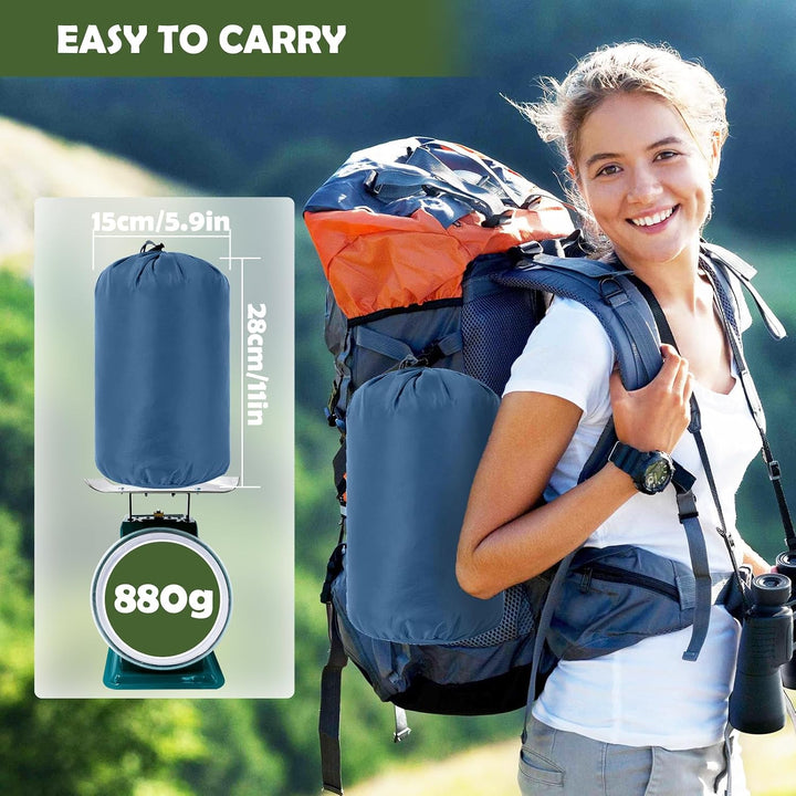 Isomatte Selbstaufblasend, 12CM Verdicktes Tragbar Camping Matratze Wasserdicht Kleines Packmass mit