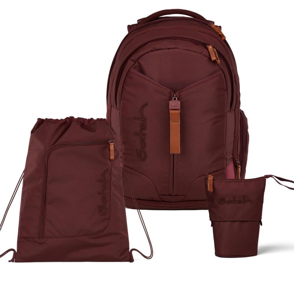 Satch Match Pencil Slider Light Edition Schulrucksack Set 3tlg. inkl. Sportbeutel Nordic Ruby, Nordi