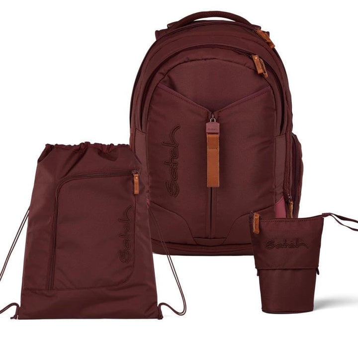 Satch Match Pencil Slider Light Edition Schulrucksack Set 3tlg. inkl. Sportbeutel Nordic Ruby, Nordi
