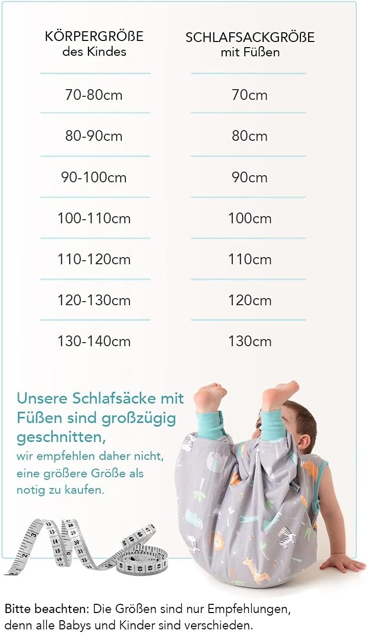 schlummersack Schlafsack mit Füssen ganzjährig 2.5 Tog 90 cm Beere | Kinder Schlafsack mit Beinen fü