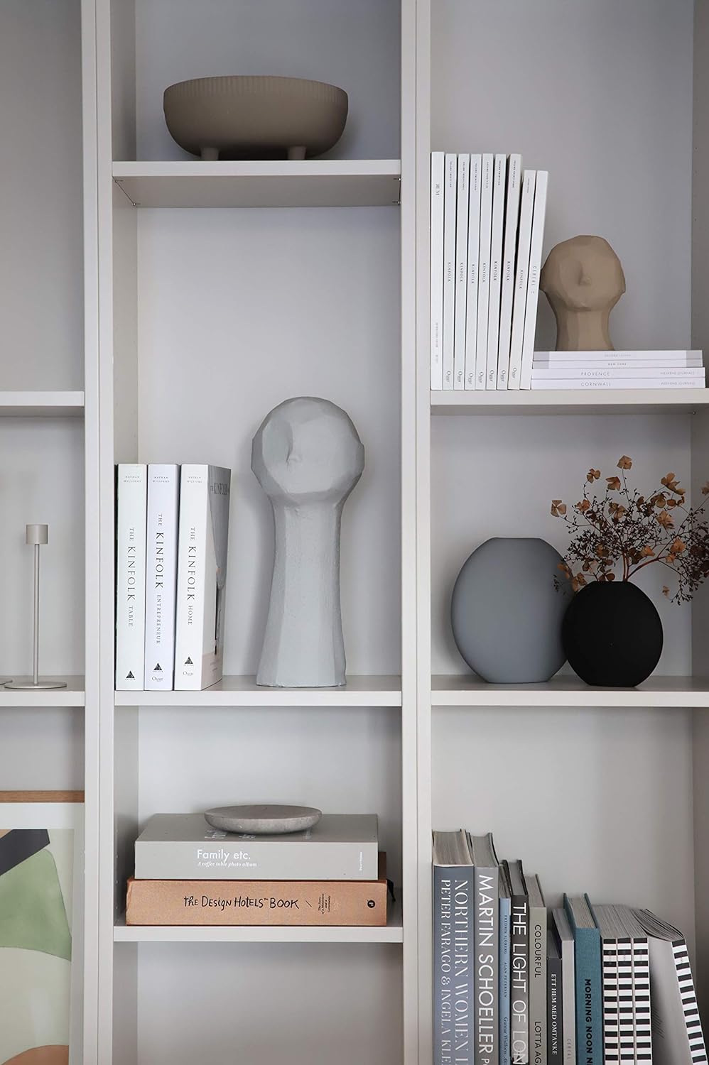 Cooee Design Pastille Vase, Keramik, Grau, L : 20, B: 6, H: 19 CM 20cm Grau, 20cm Grau