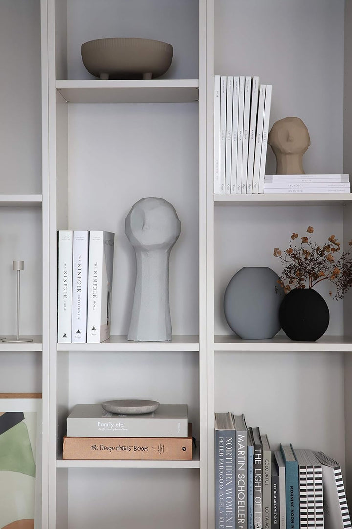 Cooee Design Pastille Vase, Keramik, Grau, L : 20, B: 6, H: 19 CM 20cm Grau, 20cm Grau