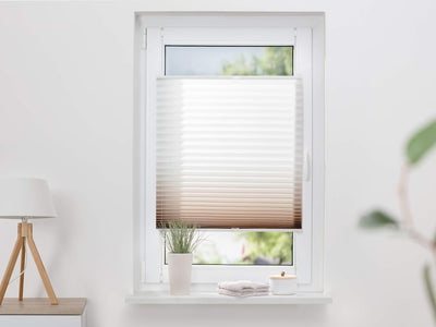 K-home Klemmfix-Plissee Farbverlauf Braun« 95cm x 130cm (B x L) 95 x 130 cm Braun, 95 x 130 cm Braun