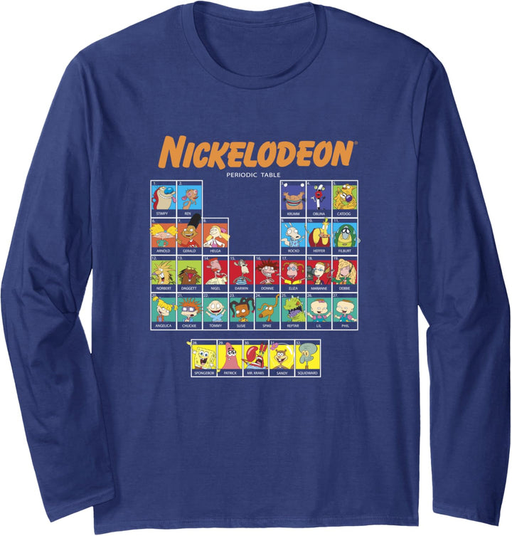 Nickelodeon Periodic Table Of Characters Langarmshirt