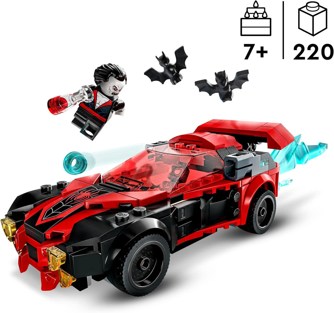 LEGO 76244 Marvel Miles Morales vs. Morbius Set, Spider-Man Rennwagen Spielzeugauto zum Bauen aus Ab