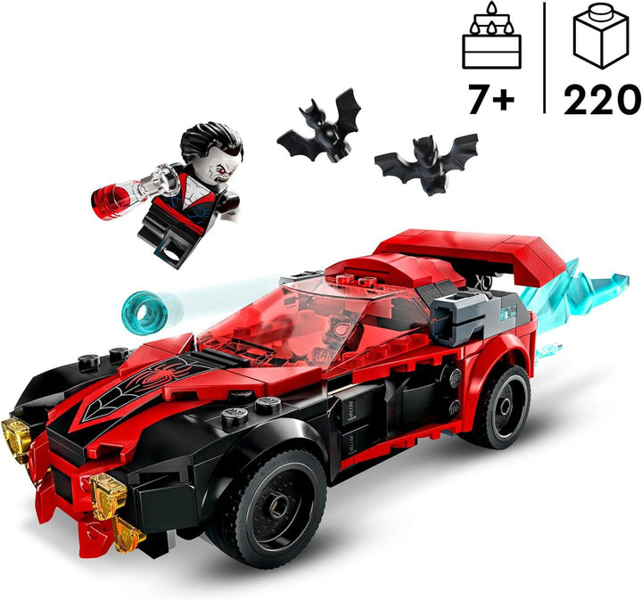 LEGO 76244 Marvel Miles Morales vs. Morbius Set, Spider-Man Rennwagen Spielzeugauto zum Bauen aus Ab