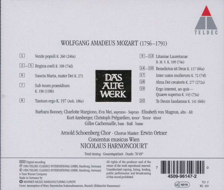 Geistliche Werke, Audio-CD
