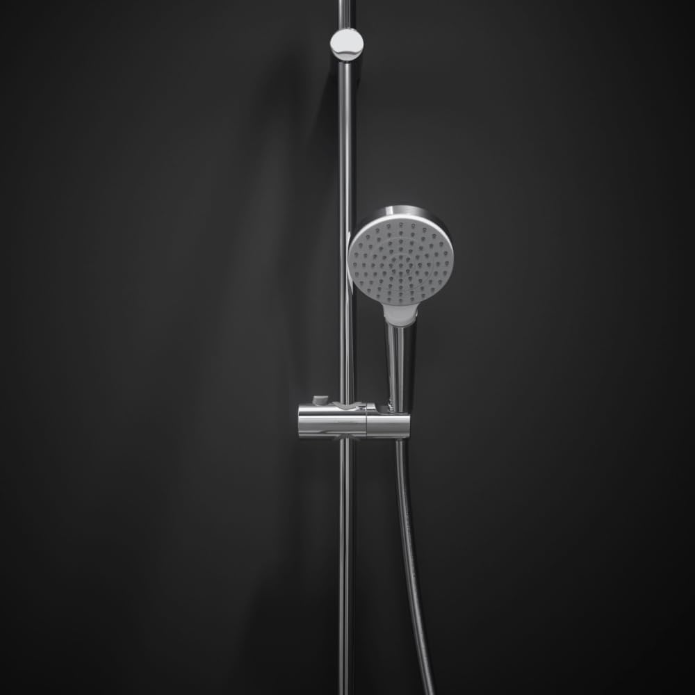 hansgrohe wassersparender Duschkopf Crometta, Sparduschkopf, Duschbrause, Weiss/Chrom