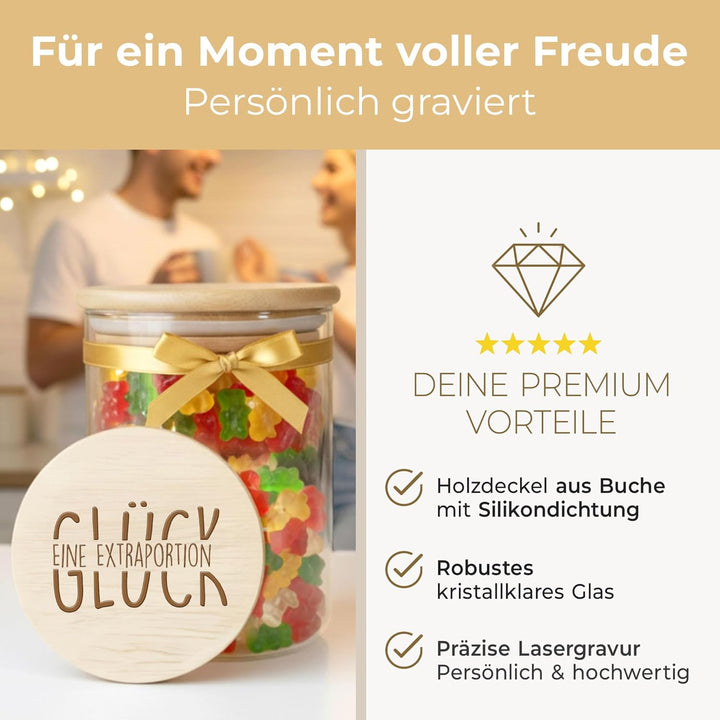 Grandora Vorratsglas Dankeschön Geschenk für Lehrer, Erzieher Aufbewahrungsglas mit Spruch Geschenki