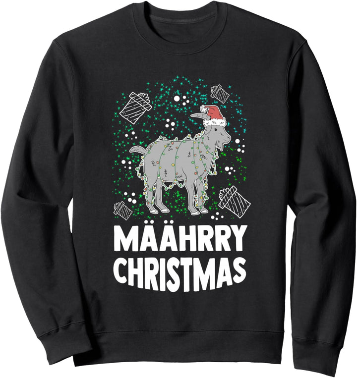 Mäährry Christmas Weihnachten Geschenk Goat XMAS Sweatshirt