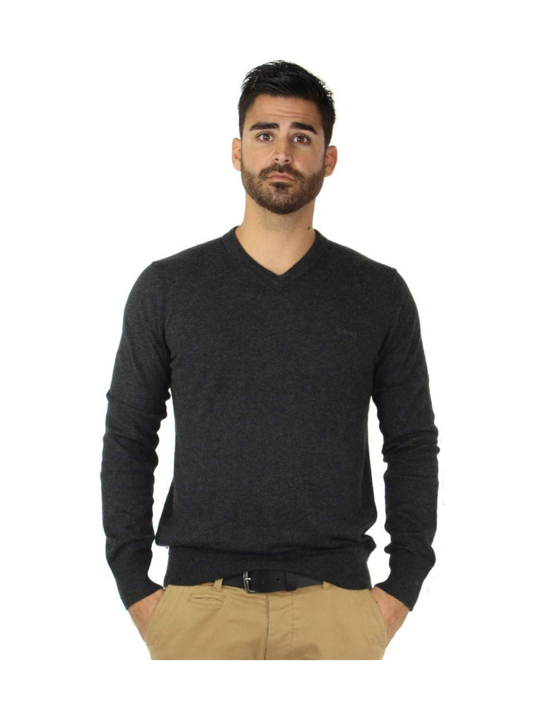 Schott NYC Herren Pullover S Grau, S Grau