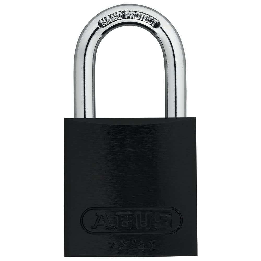 ABUS Aluminium-Vorhangschloss 72/40, schwarz, 43959 Schwarz Einheitsgrösse, Schwarz Einheitsgrösse