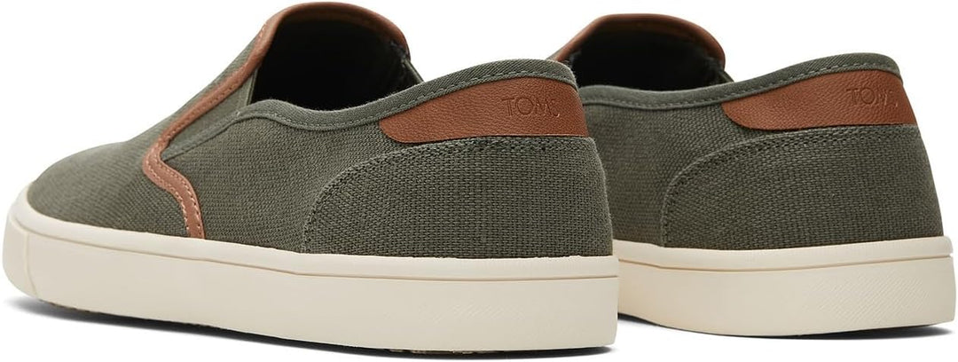 TOMS Herren Baja Sneaker 39 EU Dark Sage Heritage Canvas Synthetik Nubuk Besatz, 39 EU Dark Sage Her