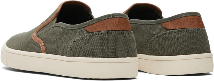 TOMS Herren Baja Sneaker 39 EU Dark Sage Heritage Canvas Synthetik Nubuk Besatz, 39 EU Dark Sage Her
