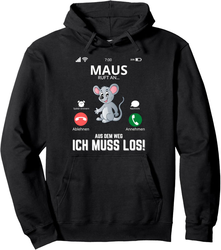 Maus Ruft An - Lustiges Mäuse Kinder Pullover Hoodie