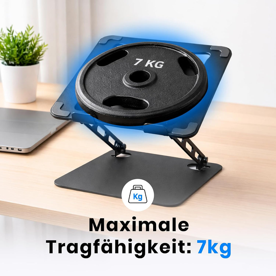 Laptop Ständer Höhenverstellbar – Notebook/Tablet Halterung Ergonomisch & Stabil – Stahl Ständer Sch