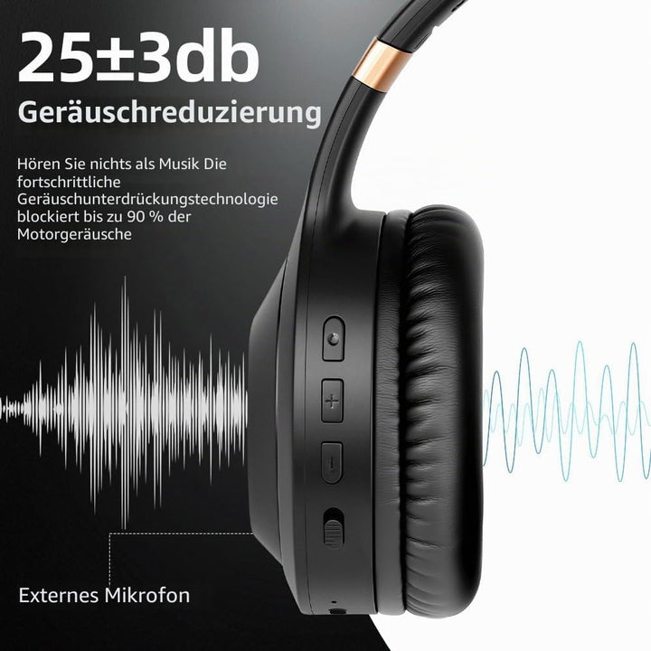 AXFEE ANC kabellose kopfhörer, Over Ear kopfhörer, kabellos Bluetooth mit Active Noise Cancelling 45