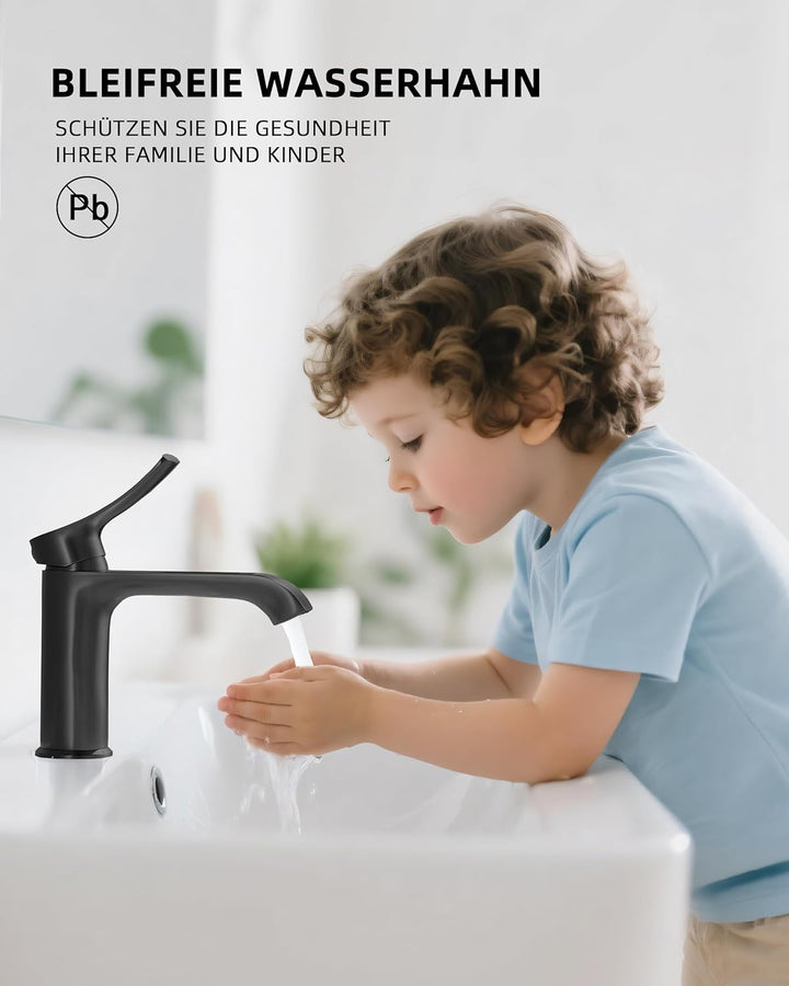 BELZ Wasserhahn Bad, Einhebel Waschtischarmatur, Waschbecken Armaturen, Armatur Badezimmer, Mischbat